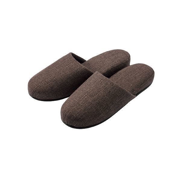 （まとめ）オーミケンシ ブッチャー織りスリッパ ブラウン 11381[x5セット]