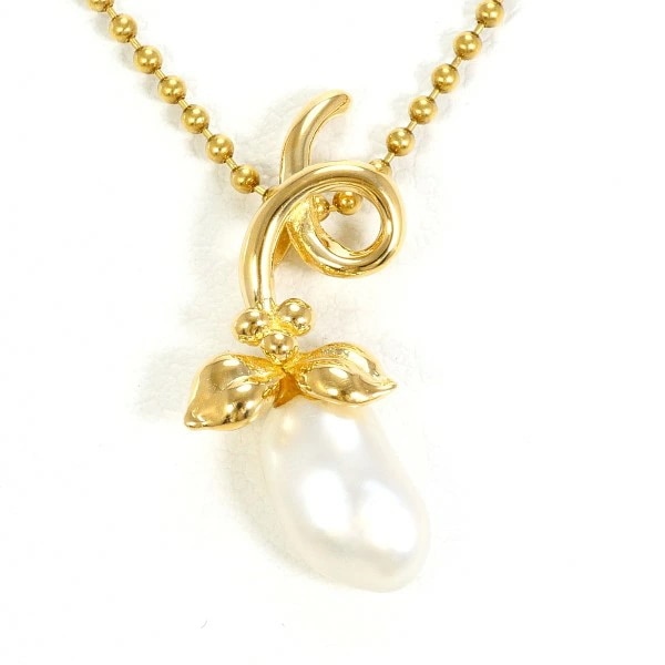 K18 18金 YG イエローゴールド ネックレス パール(真珠) 約41cm ジュエリー 中古