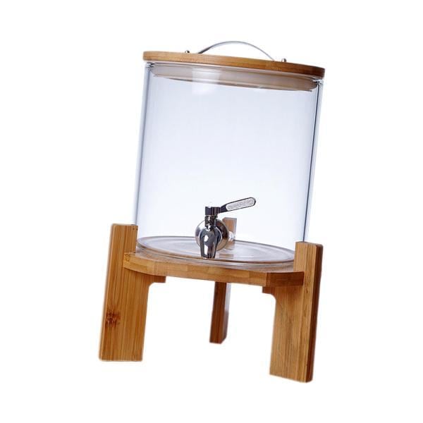 ガラス製飲料バスペンサー蛇口付き収納高温耐性水ワイン容器ティーポット