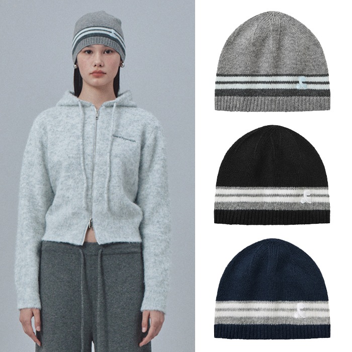 [ rest&recreation ] LINE COLORATION BEANIE 3color