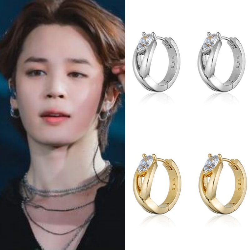 ★BTS ジミン着用★関税込★S_S.IL★S_S.IL Pear Bezel Hoop E★ Qoo10] S_S.IL 【S_S.IL】 Pear Bezel : 腕時計・アクセサリー