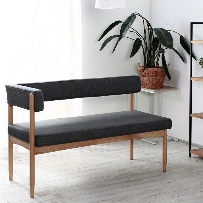 ダイニングソファー 2人掛け 背もたれ 肘付き おしゃれ 北欧