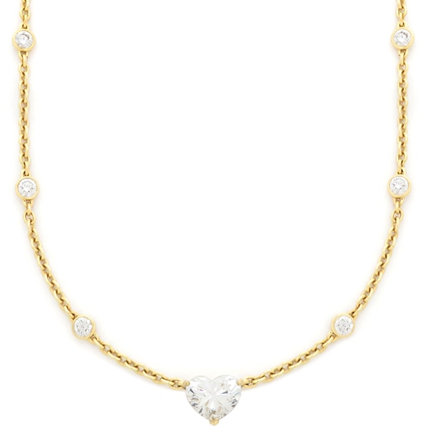 カルティエ Cartier ネックレス ハートシェイプダイヤ K18YG イエローゴールド 18金 18K 【箱】【中古】