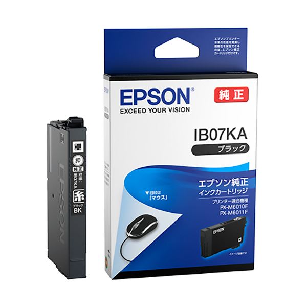 （まとめ） エプソンインクカートリッジ ブラック IB07KA 1個 (×3セット)
