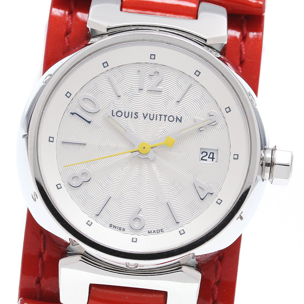 ルイ・ヴィトン LOUIS VUITTON Q121K タンブール デイト クォーツ レディース _866653【中古】