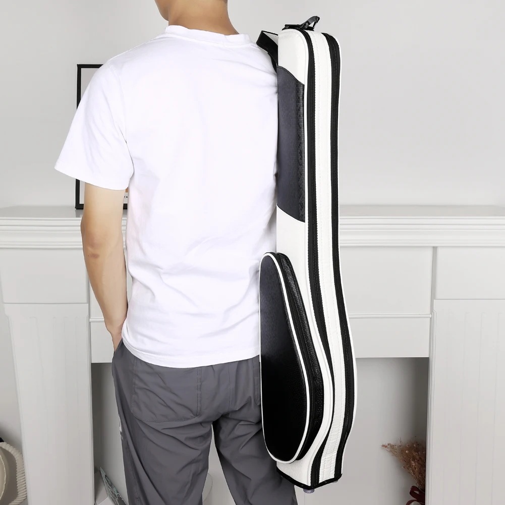 大容量プールスティックケースビリヤードアクセサリー黒と青3つのブタン4つのシャフト3x41/2