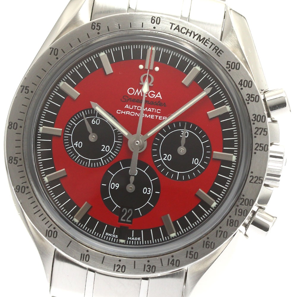 オメガ OMEGA 3506.61 スピードマスター シューマッハ レジェンド デイト クロノグラフ 自動巻き メンズ _813186【中古】