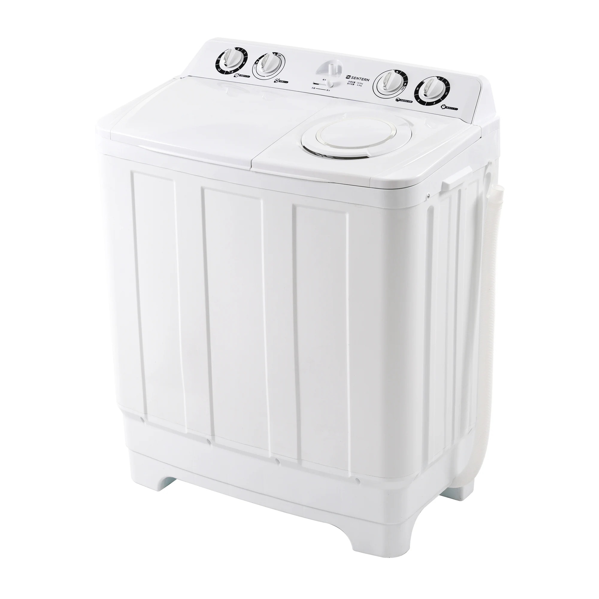 467【新品】洗濯機 洗濯容量10kg 脱水容量6kg キレイ タイマー コンパクト 一人暮らし 節電 二槽式洗濯機 ステンレス槽 まとめ洗い 脱水器 縦型洗濯機 ホワイト 部屋干し 洗濯物きれい 引