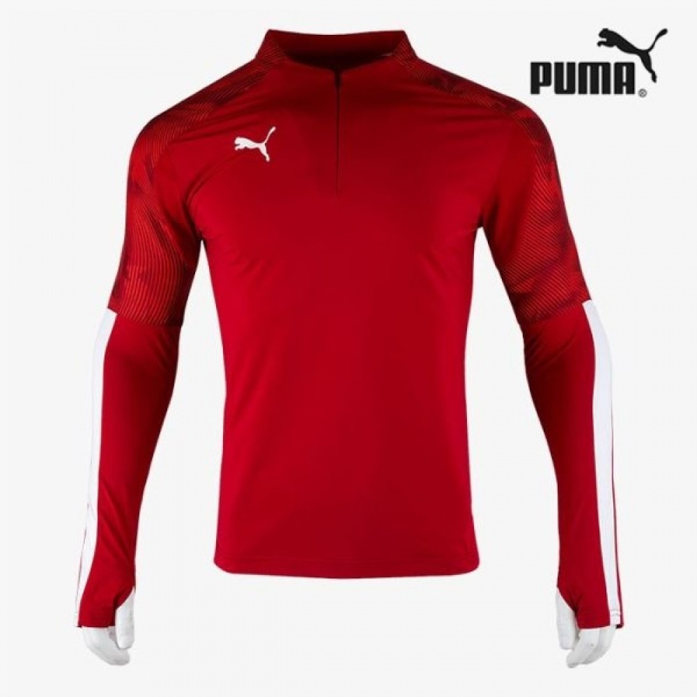 Puma Galleria Puma メンズトレーニングロングスリーブ T シャツ CUP ハーフジップアップスポーツウェア