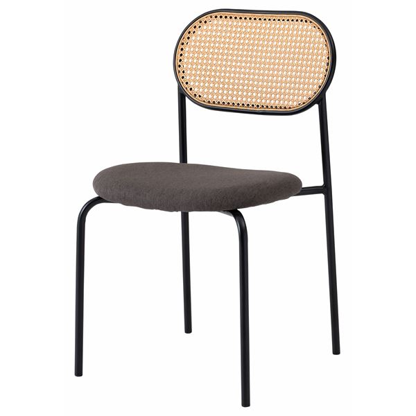 [2脚セット]チェア 約幅46cm ダークグレー 完成品