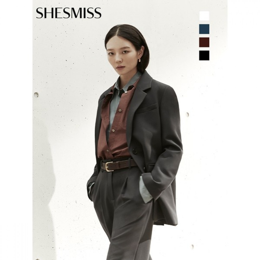 (Shes Miss) コットンオーバーフィット無地シャツ_Swwsto31060