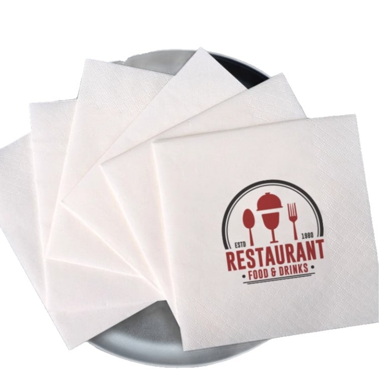 3600枚のティッシュカスタム印刷可能ロゴ入りナプキンオーダー作成方巾紙オーダー作成ビジネスレストラン外食紙抜き230*230 mm