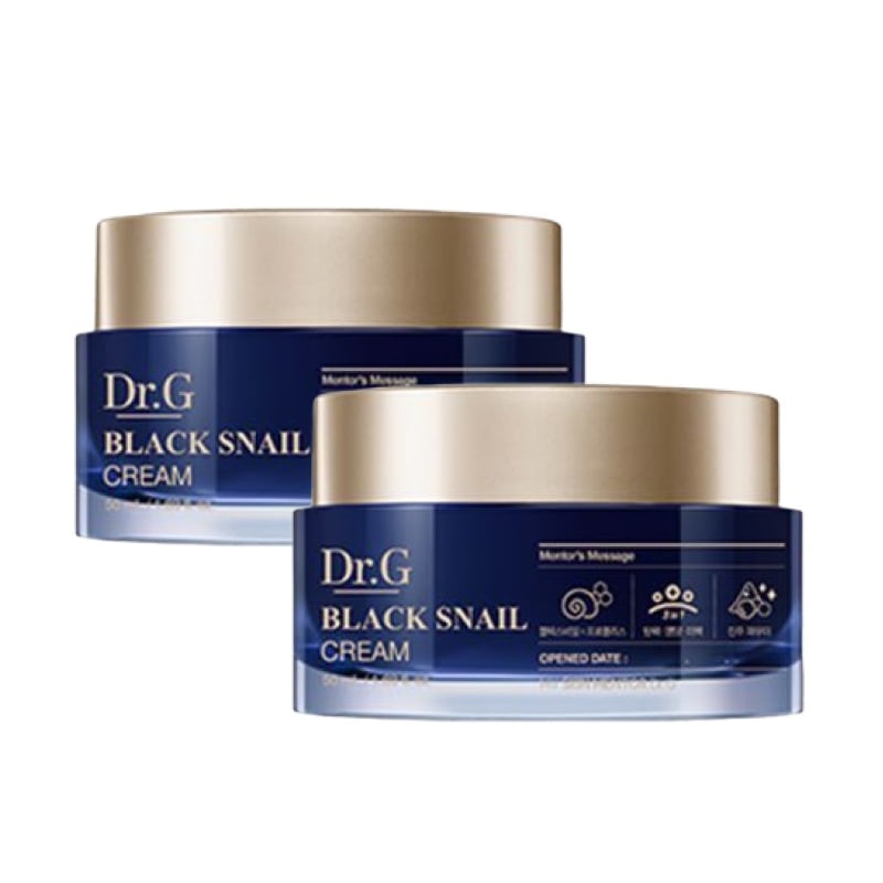 [1+1]ブラック スネイル クリーム 50ml, 2個 / 韓国 人気 肌の弾力 保湿 ベタつきにくいクリーム