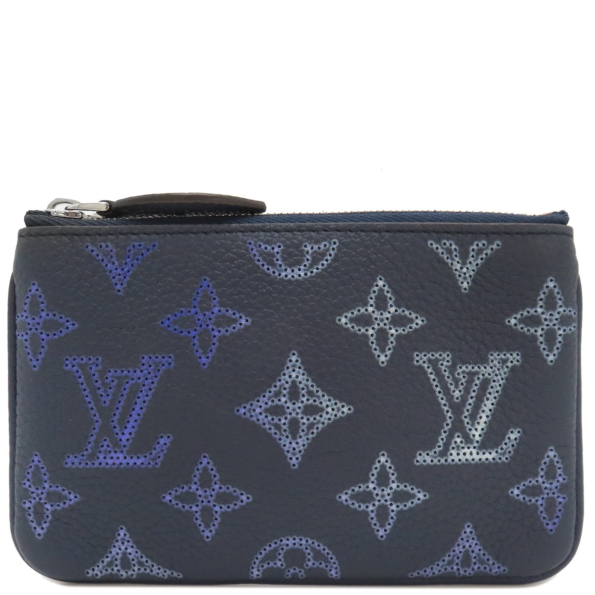 ルイヴィトン LOUIS VUITTON コインケース ポシェットクレ モノグラムマヒナ ネイビー シルバー金具 紺 グラデーション M81180【中古】