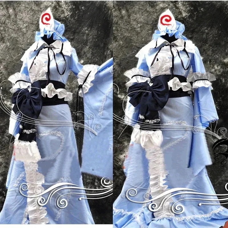 大人气コスプレ変装仮装 衣装 東方プロジェクトとうほうぷろじぇくと 西行寺 幽々子