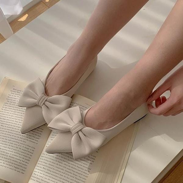 女性 秋 リボン シューズ ローファー