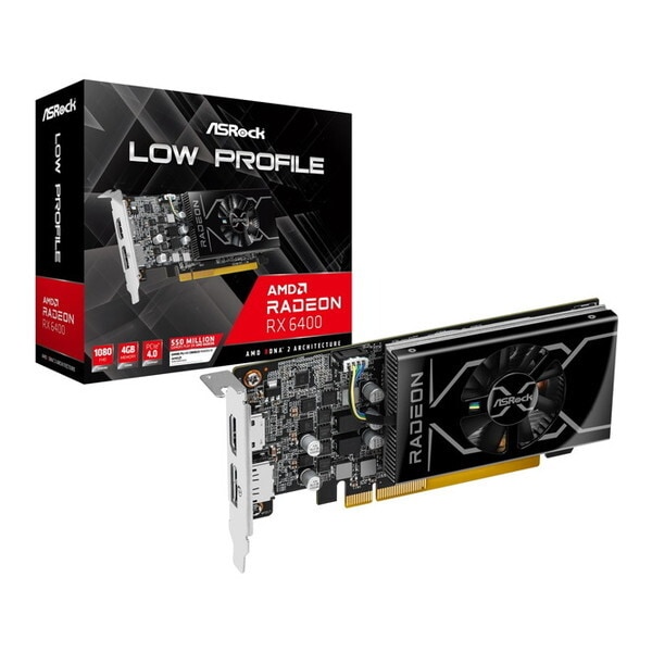 RX6400 LP 4G ブラック グラフィックボード
