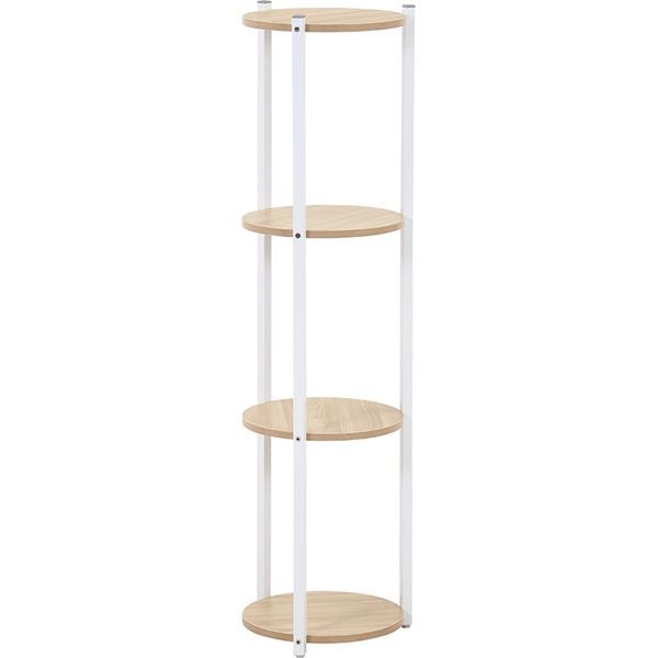 ディスプレイスタンド4段 WH ホワイト 組立品