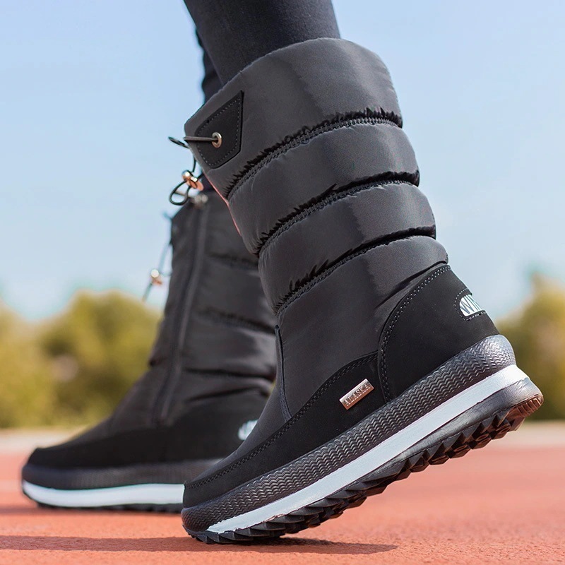 大人の魅力スノーブーツメンズスノーシューズ裏ボアミドルブーツウインターブーツ撥水防滑防寒暖かい保温釣り雪遊び