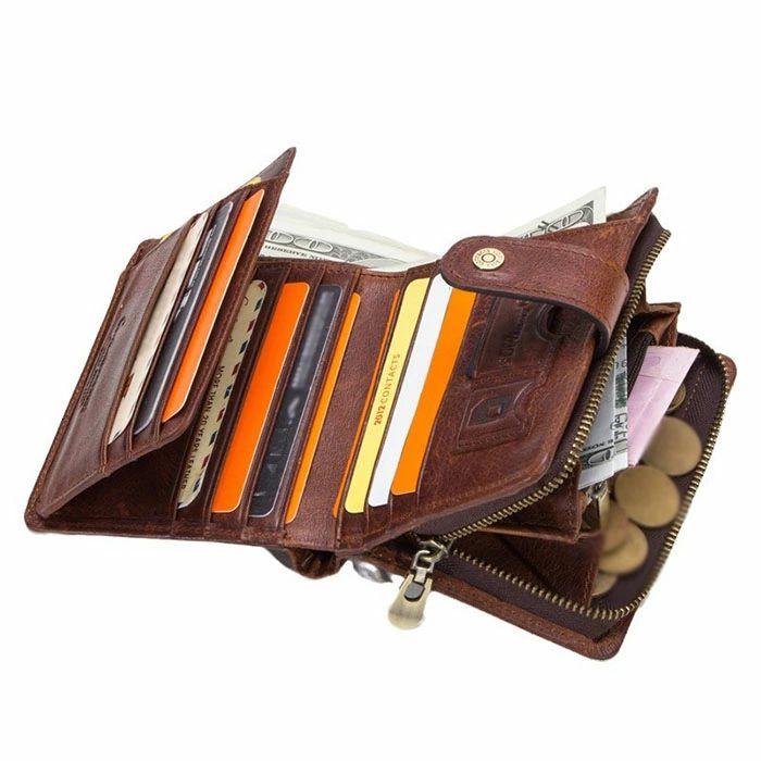 数量限定 レザー 財布 メンズ 本革 牛革 三つ折り財布 三つ折り 小銭入れ お札入れ カード入れ 大容量 ウォレット 小さい財布 本革財布 スキミング防止 RFID 大人 カジュストアをフォローする