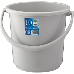20個セット バケツ/ばけつ ライトグレー 容量：10L 本体 10SB リス ベルク 掃除用品 日用品 生活用品