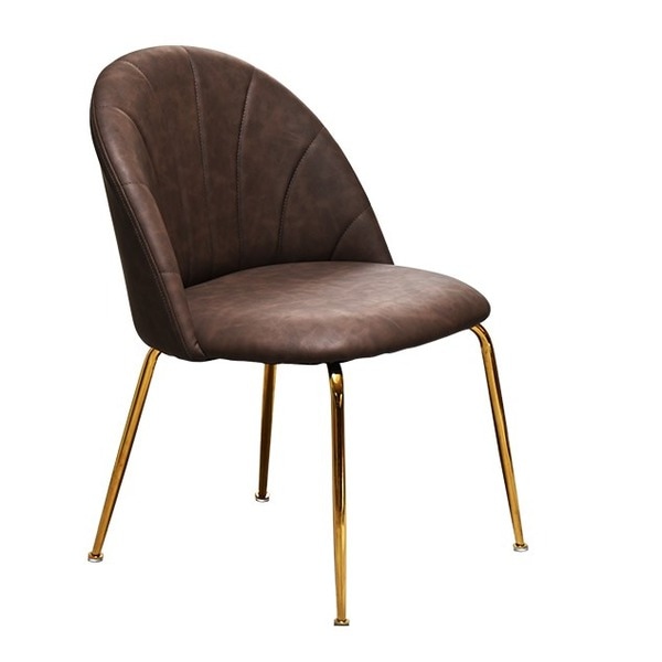 パーソナルチェア 約幅500mm ココア スチールパイプ はっ水性 マーメイドレザーチェアー 組立品 リビング ダイニング