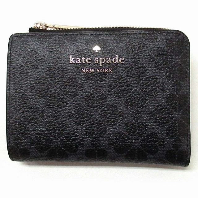 Kate spade ケイトスペード アウトレット 財布 SPADE FLOWER スモール Lジップ ウォレット 二つ折り財布 KN768 001