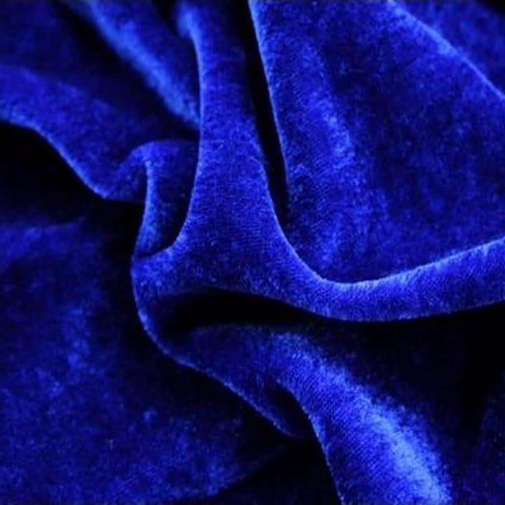 幅広2m 手芸用 ベロア 生地 やや薄手 カラー 無地 布 青( ブルー, 3m)