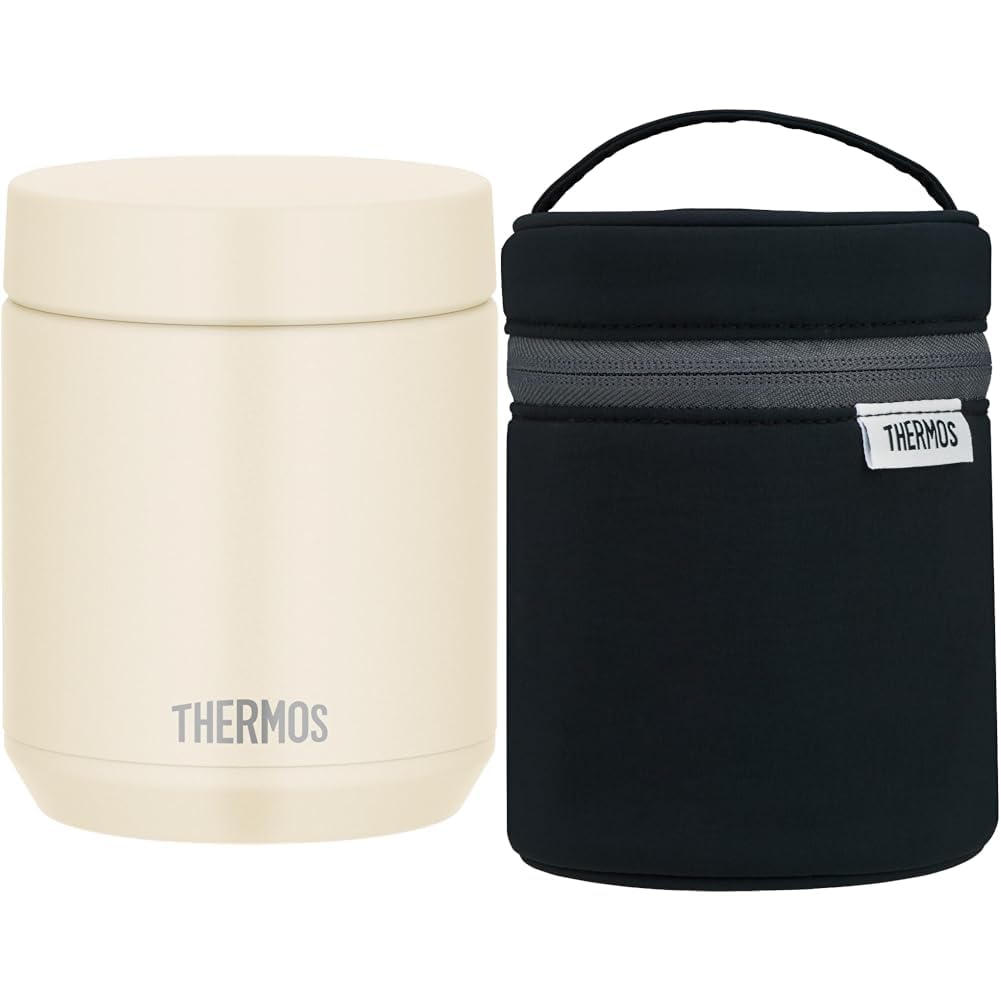 【セット品】【食洗機対応モデル】 サーモス 真空断熱スープジャー 400ml アイボリー 全パーツ食洗機OK 保温保冷 お手入れ簡単 口当たりがやさしい丸口設計 スタンダードモデル JED-400