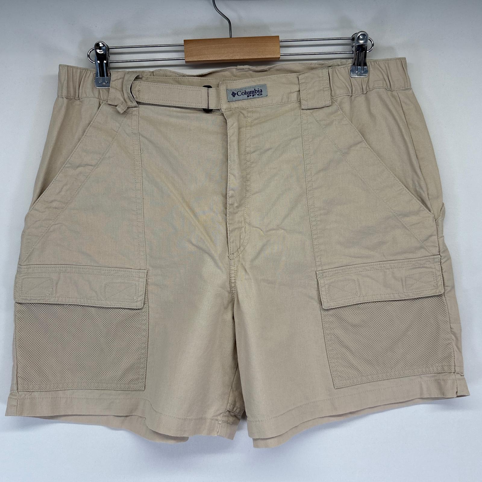 古着 ショートパンツ PFG フィッシング ハーフ カーゴ ワンポイント アウトドア L ベージュ系 メンズ