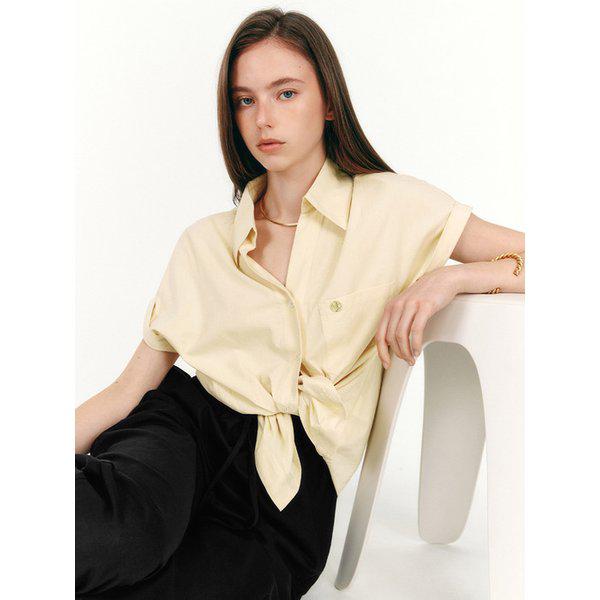 Vネックカラーロールアップ半袖シャツ(MAFBSH13MYE)