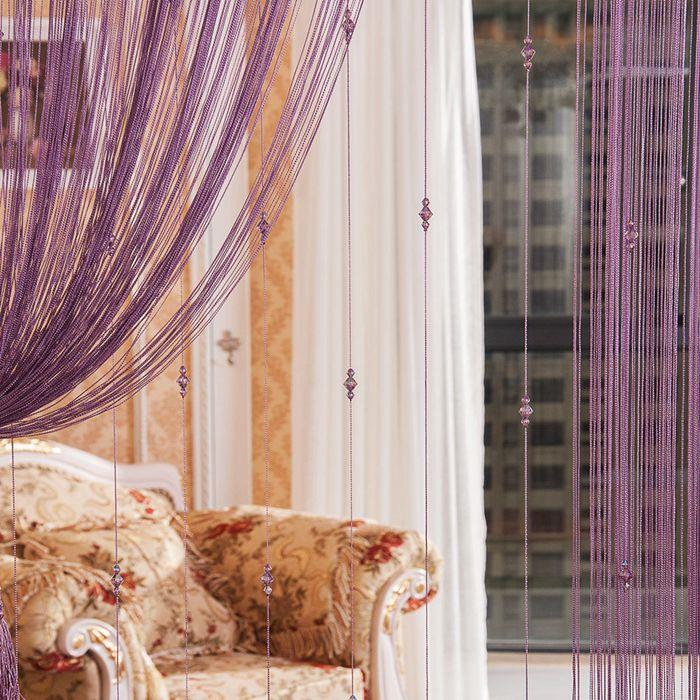 最大47%OFFクーポン 17色珠暖簾2枚セットひものれんーロマンチックカーテンデザイン梦のような雰囲気-飲食店自宅装飾 激安大特価