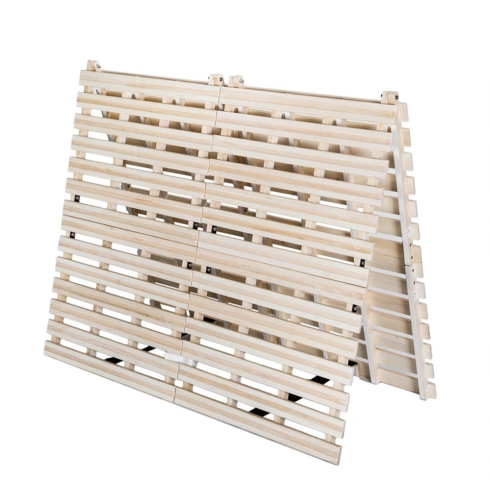 【2個】【人気商品】すのこベッド 折りたたみ 折りたたみベッド 二つ折り天然桐すのこベッド【ゼミダブル】