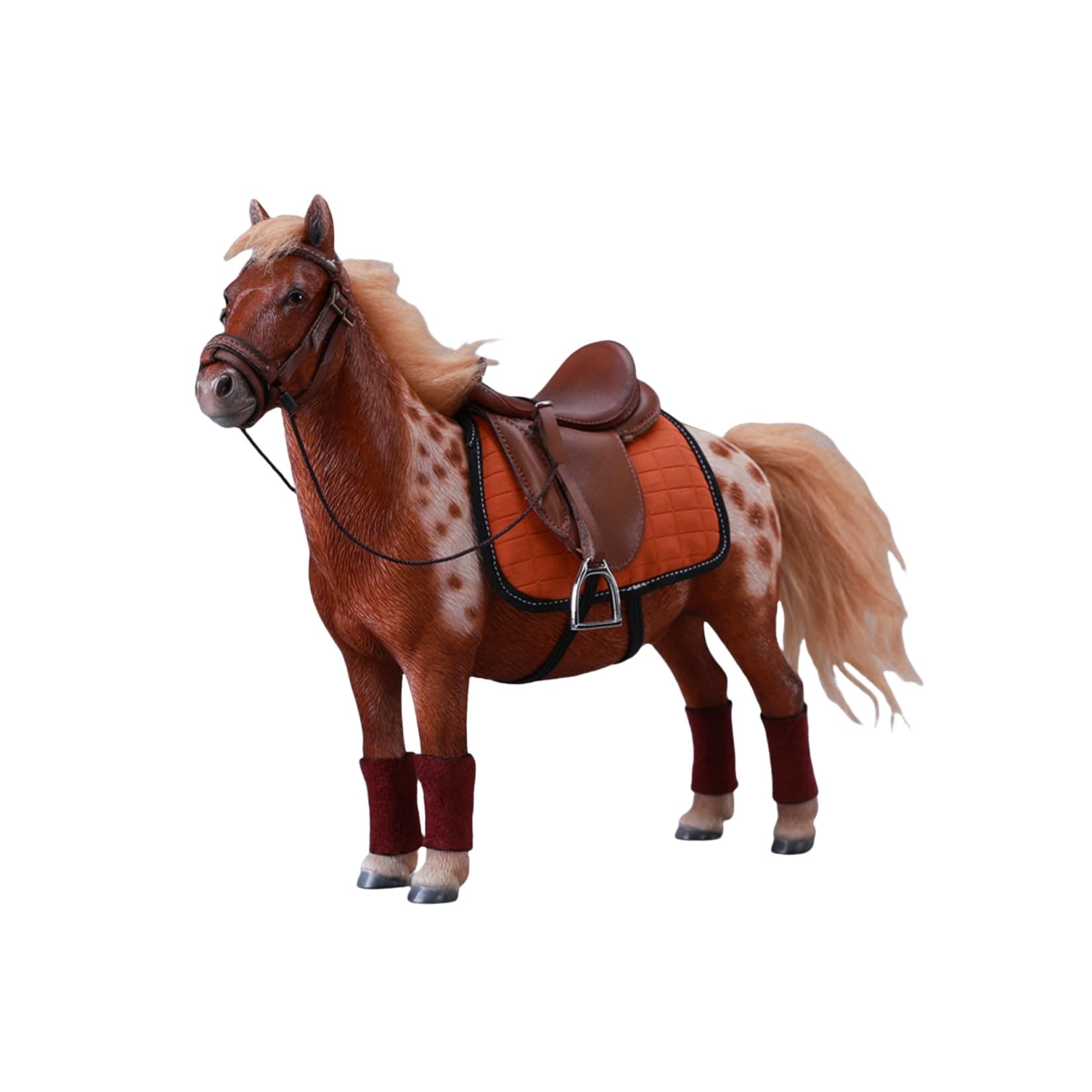 JXK 1/6 サイズ ポニー 馬 フィギュア 馬具 18.8cm級 ホース 動物 リアル プラモデル 模型 樹脂 塗装済 完成品 動物好き 大人のおもちゃ 置物