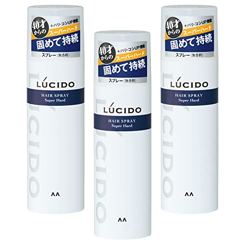 LUCIDOルシード ヘアスプレースーパーハード メンズ スタイリング剤 セット 180g3本