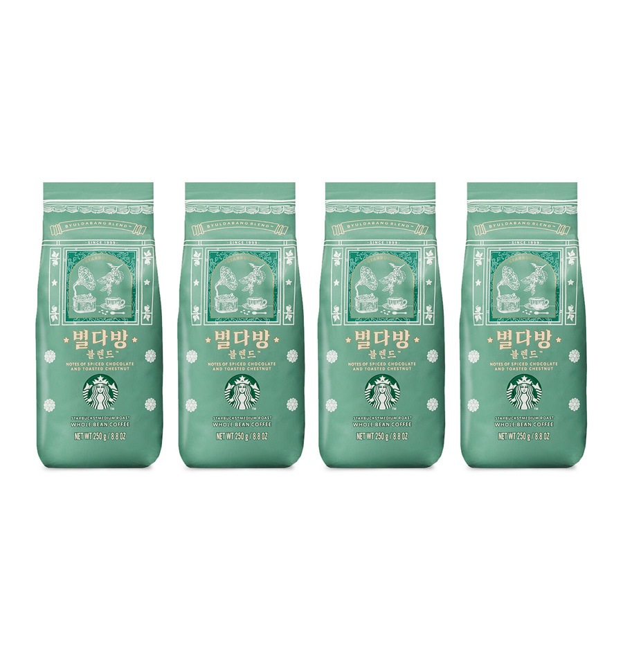 별다방 ビョルダバン ブレンド コーヒー豆 ホルビン 250g x 4袋 計1000g 韓国スターバ グッズ