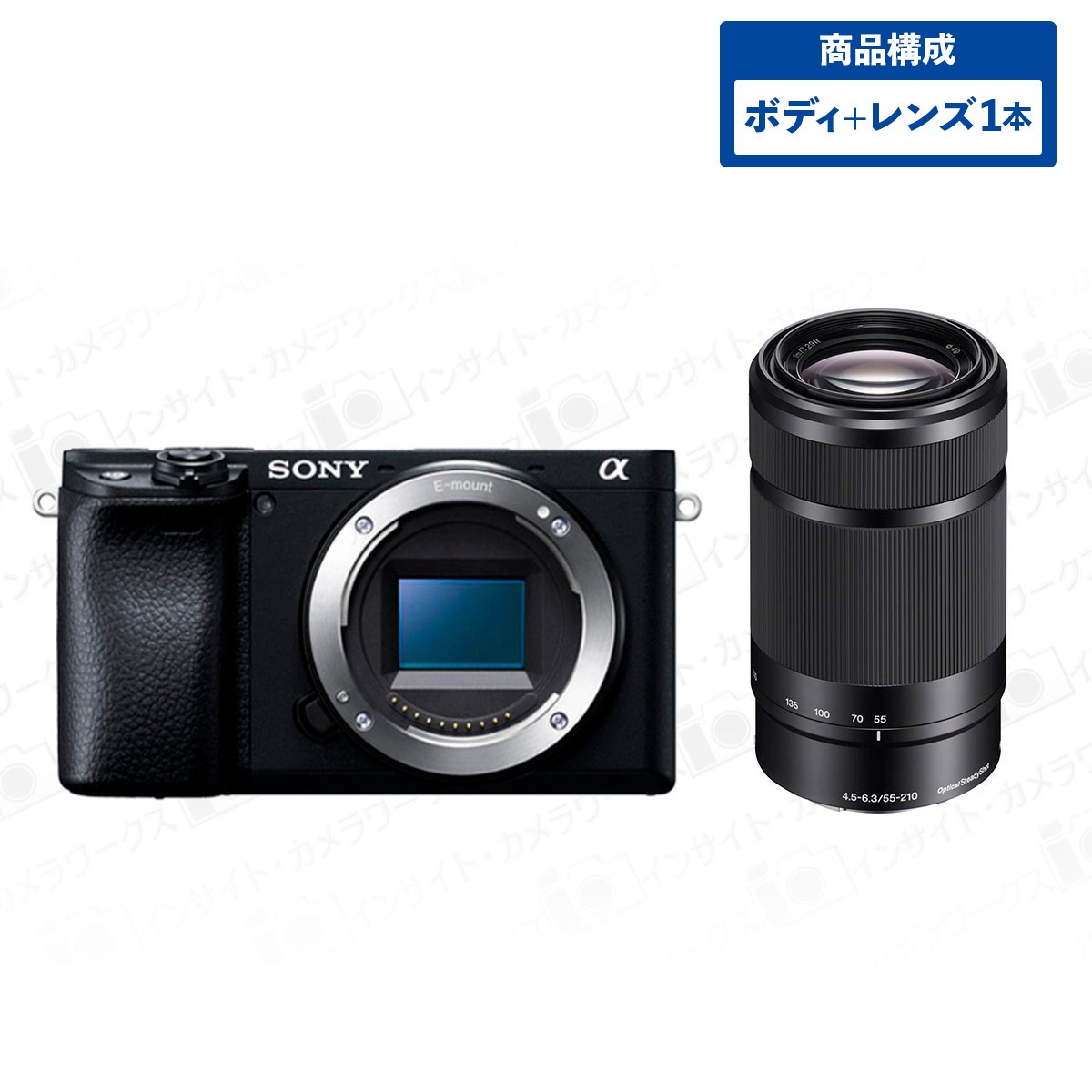 α6400 ILCE-6400 ボディ ブラック + 望遠ズームレンズセット E 55-210mm F4.5-6.3 OSS ブラック
