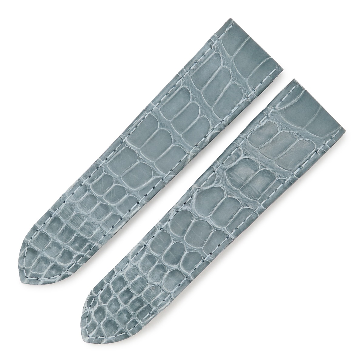 サントス用 クロコバンド メンズ 新品同様 純正 替え ベルト ストラップ Dバックル用 24ｍｍ グリーン 緑