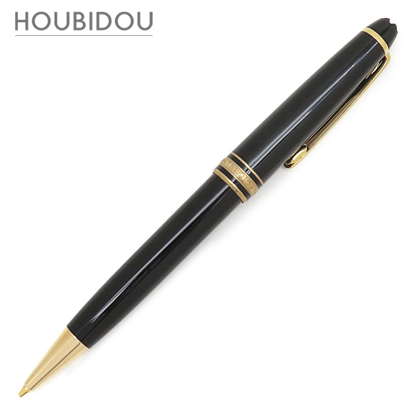 モンブラン 文具 マイスターシュテュック メカニカルペンシル GP プレシャスレジン ブラック×ゴールド ゴールド金具 シャープペンシル シャーペン ツイスト式 【中古】