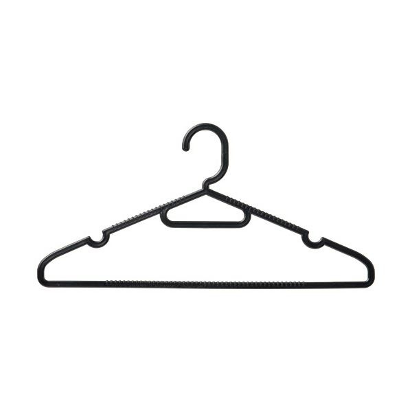 （まとめ） オカザキ スリット付ハンガー ブラック1セット（50本：10本5パック） 5セット 9,112円