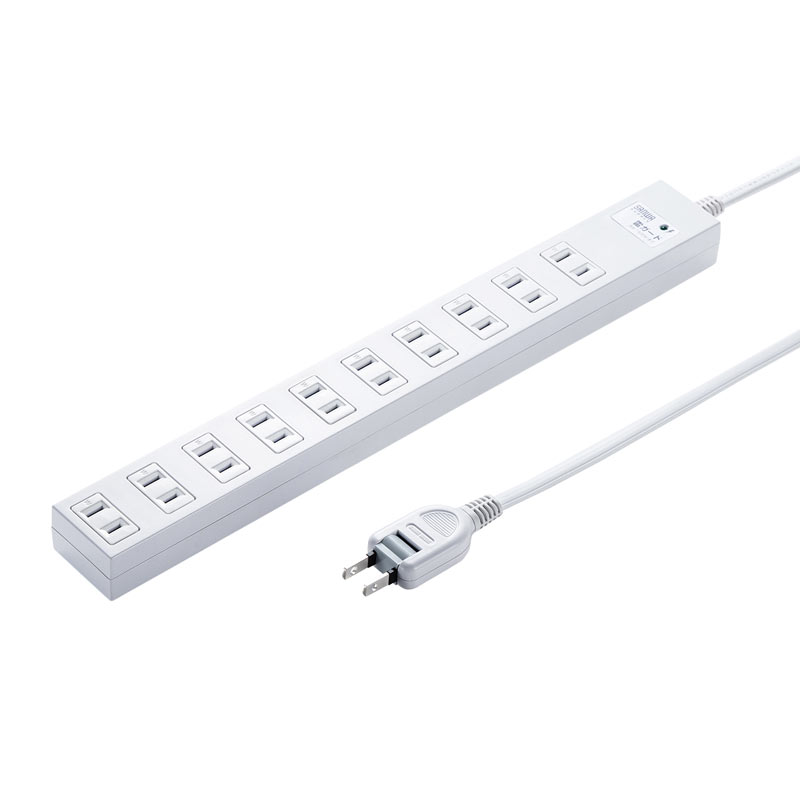 （まとめ買い）雷ガードタップ 2P 10個口 1m TAP-SP217-1 [x3]