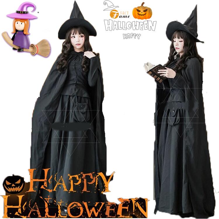 【本日限定】ハロウィン 仮装 4点セット 巫女 魔女 魔法使い ヴァンパイア 可愛い 女王 コスチューム 大人用 コスプレ コスプレ衣装 パーティー レディース イベント デビル 大人 女性 大きいサ
