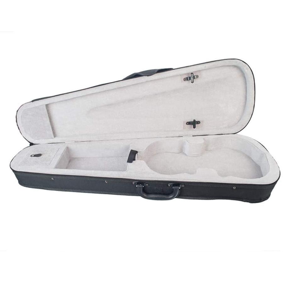 バイオリンケース110サイズプロフェッショナルトライアングルバイオリンハードシェルキャンバスフォーム軽量耐圧防水防湿ストラップ付きポータブルバイオ