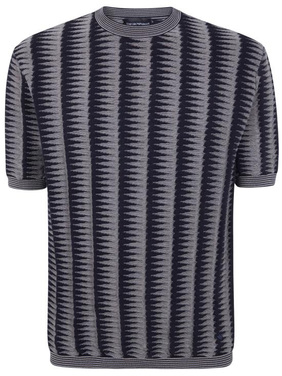 EMPORIO ARMANI Men Sweater EM004673 AF25254 FB163 NAVY SCALLOP