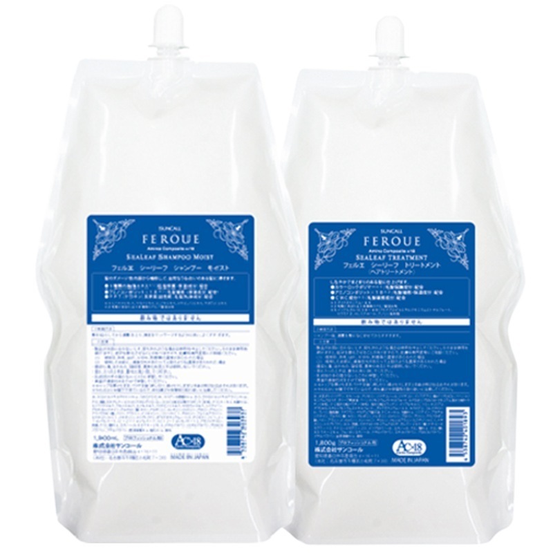 フェルエ シーリーフ シャンプー モイスト 1900mL + シーリーフ トリートメント 1800g 詰め替え セット