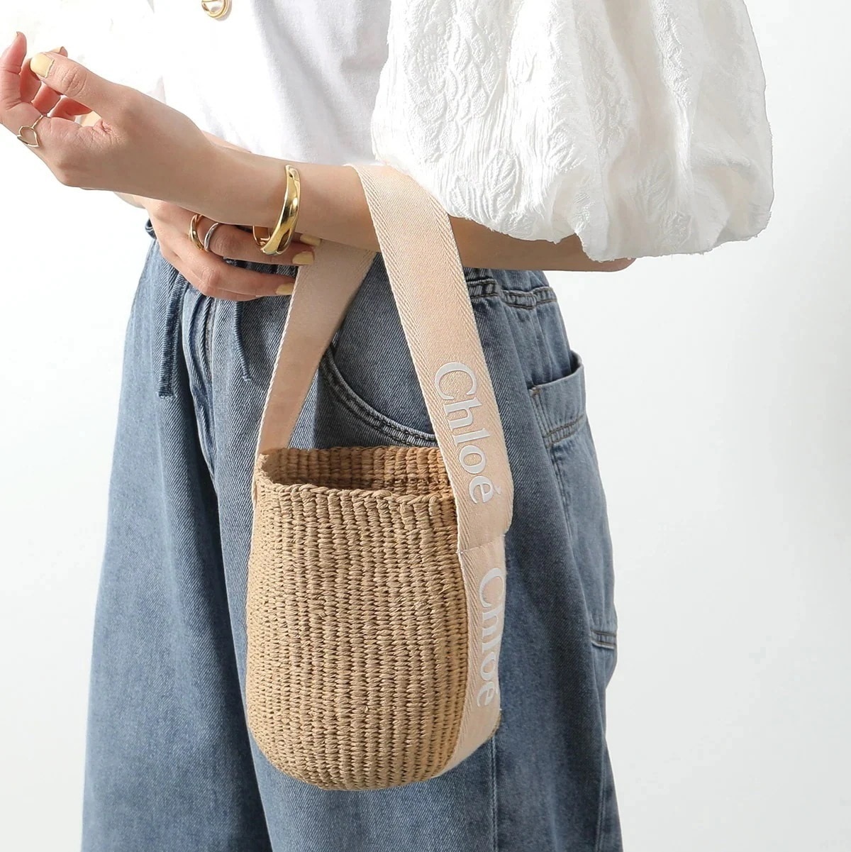 Chloe Kids クロエ キッズ かごバッグ C20425 レディース ガールズ バスケットバッグ ハンドバッグ ロゴ 鞄 46J/PETAL-PINK 23,953円