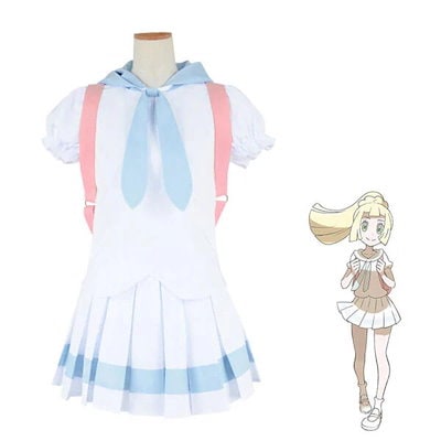 ポケモン_リーリエのコスプレ衣装_ウィッグと小物付き ポケモンSM リーリエ コスプレ 衣装 一式 - メルカリ