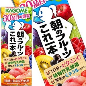 カゴメ 朝のフルーツこれ一本 200ml紙パック48本［24本2箱］［賞味期限：3ヶ月以上］［送料無料］45営業日以内に出荷