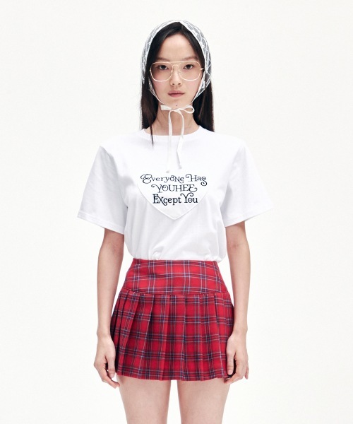 YOUHEE APLIQUE LETTERING TSHIRTS WHITE YHSTEC003WT 8,130円