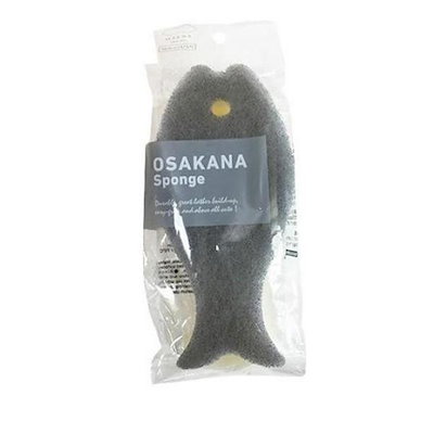 他サイト： マーナ キッチン用おさかなスポンジ K662 GY グレー 1個入の商品画像